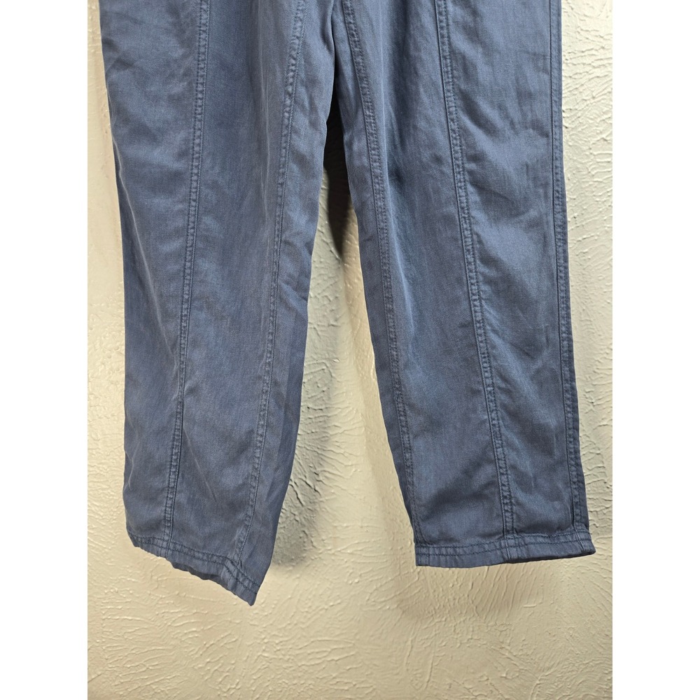 Faherty Linen Blend Tapered Leg Pants S Navy Blue Lightweight Relaxed Fit Pullon - Picture 5 of 9